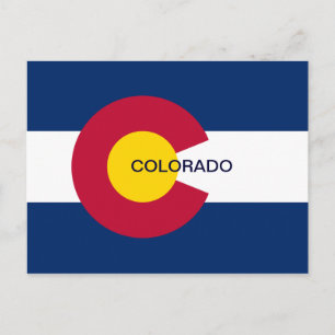 Vlag van de staat Colorado Briefkaart