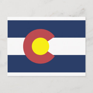 Vlag van de staat Colorado Briefkaart