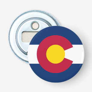 Vlag van de staat Colorado Button Flesopener