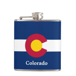 Vlag van de staat Colorado Heupfles