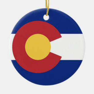 Vlag van de staat Colorado Keramisch Ornament