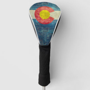 vlag van de staat Colorado met retro grungy look Golfheadcover