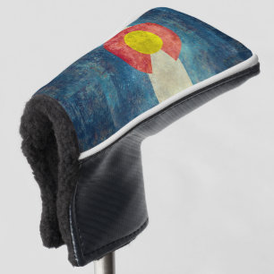 vlag van de staat Colorado met retro grungy look Golfheadcover