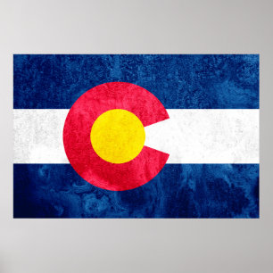 Vlag van de staat Colorado Poster