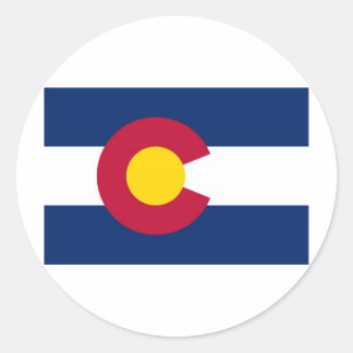 Vlag van de staat Colorado Ronde Sticker