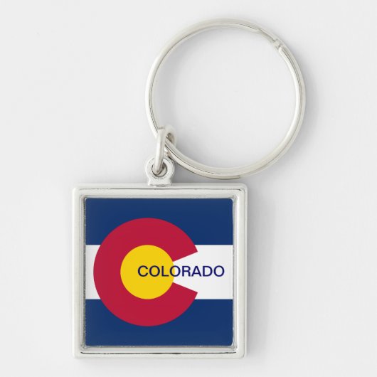 Vlag van de staat Colorado Sleutelhanger (Voorkant)