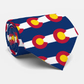 Vlag van de staat Colorado Stropdas (Opgerold)