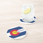 Vlag van de staat Colorado Zandsteen Onderzetter (Zijkant)