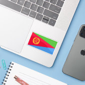 Vlag van de staat Eritrea Sticker (Laptop met iPhone)