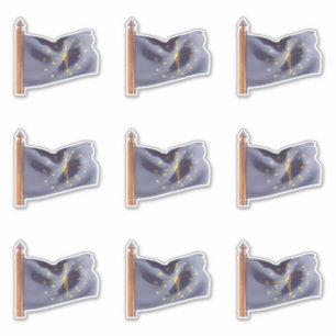 Vlag van de staat Indiana Sticker