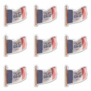 Vlag van de staat Iowa Sticker