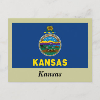 Vlag van de staat Kansas Briefkaart