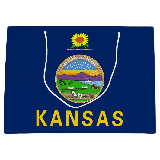 Vlag van de staat Kansas Groot Cadeauzakje (Voorkant)