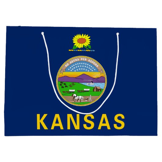 Vlag van de staat Kansas Groot Cadeauzakje (Achterkant)