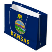 Vlag van de staat Kansas Groot Cadeauzakje (Voorkant Gekanteld)