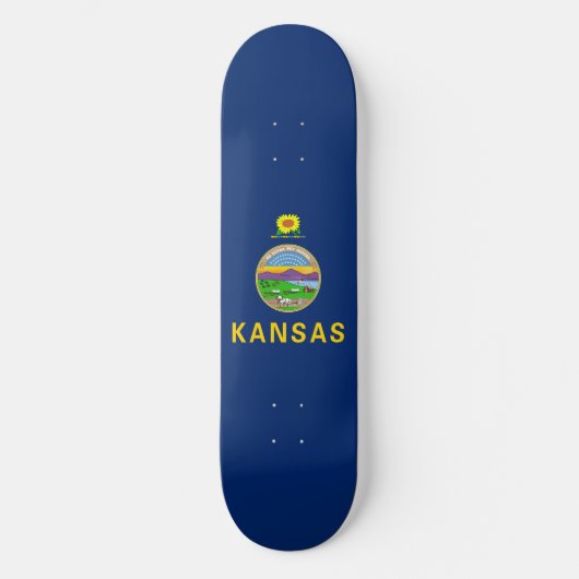 Vlag van de staat Kansas Skateboard (Voorkant)