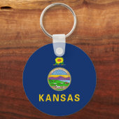 Vlag van de staat Kansas Sleutelhanger (Voorkant)