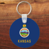 Vlag van de staat Kansas Sleutelhanger (Achterkant)