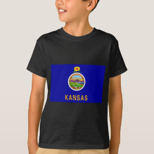 Vlag van de staat Kansas T-shirt