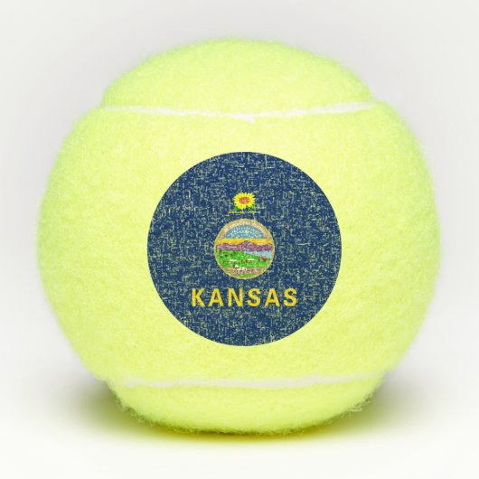 Vlag van de staat Kansas Tennisballen (Voorkant)