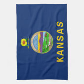 Vlag van de staat Kansas Theedoek (Verticaal)