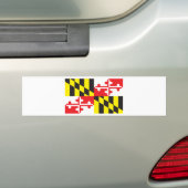 Vlag van de staat Maryland Bumpersticker (Op auto)