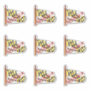 Vlag van de staat Maryland Sticker