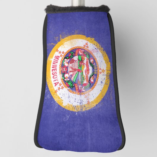 vlag van de staat Minnesota in nood Golfheadcover (Draai 90)