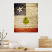 vlag van de staat Mississippi 1861 Poster (Keuken)