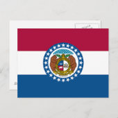 vlag van de staat Missouri Briefkaart (Voorkant / Achterkant)