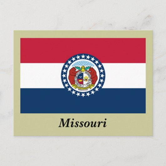 vlag van de staat Missouri Briefkaart (Voorkant)