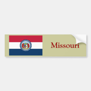 vlag van de staat Missouri Bumpersticker
