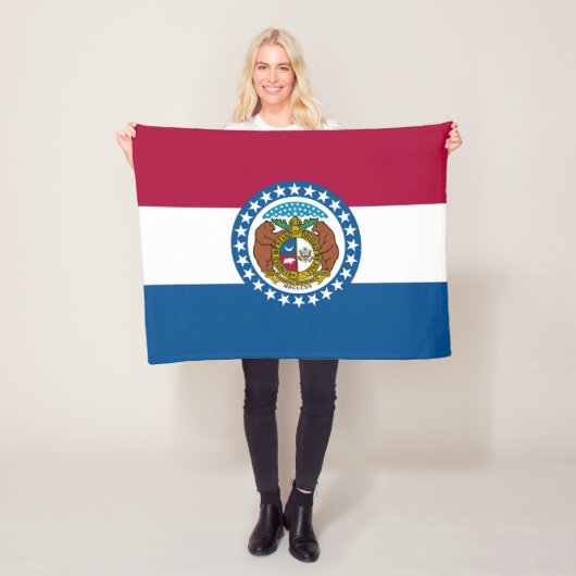 vlag van de staat Missouri Fleece Deken (In situ)