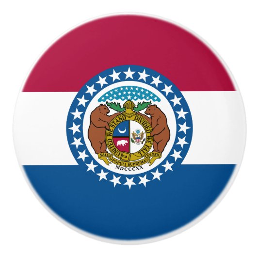vlag van de staat Missouri Keramische Knop (Voorkant)