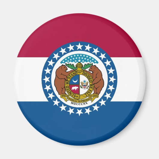 vlag van de staat Missouri Magneet (Voorkant)