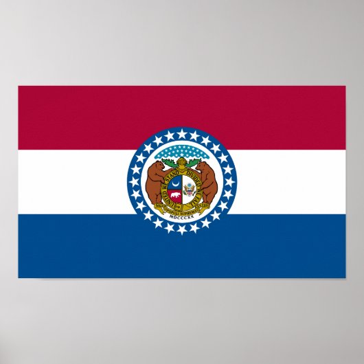 vlag van de staat Missouri Poster (Voorkant)