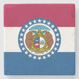 vlag van de staat Missouri Stenen Onderzetter