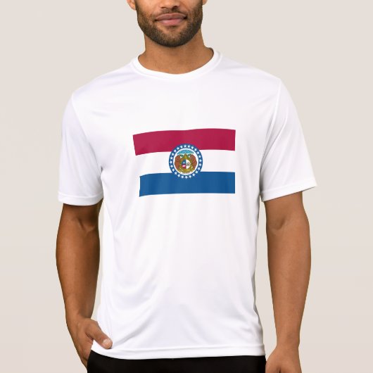 vlag van de staat Missouri T-shirt (Voorkant)