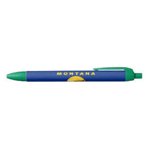 vlag van de staat Montana Blauwe Inkt Pen