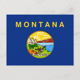 Vlag van de staat Montana Briefkaart
