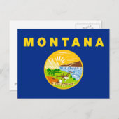 vlag van de staat Montana Briefkaart (Voorkant / Achterkant)