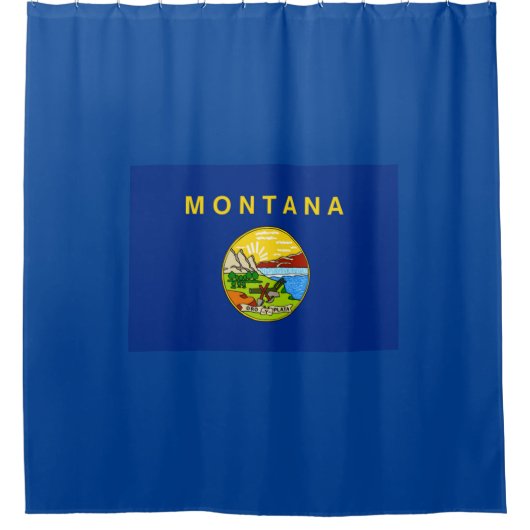 vlag van de staat Montana Douchegordijn (Voorkant)