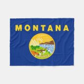 vlag van de staat Montana Fleece Deken (Voorkant (Horizontaal))