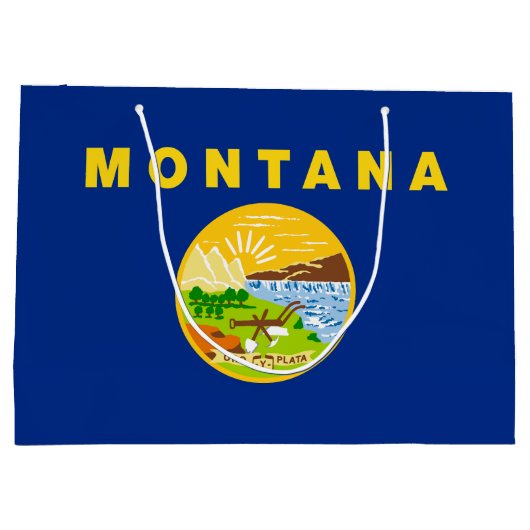 vlag van de staat Montana Groot Cadeauzakje (Achterkant)