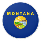vlag van de staat Montana Keramische Knop (Voorkant)