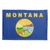 vlag van de staat Montana Kussensloop (Achterkant)