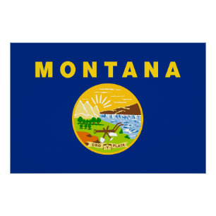 vlag van de staat Montana Perfect Poster