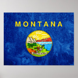vlag van de staat Montana Poster