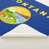 vlag van de staat Montana Sherpa Deken (3/4)