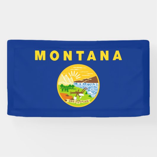 vlag van de staat Montana Spandoek (Horizontaal)